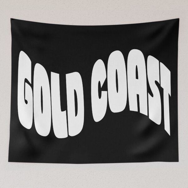 Item preview, Gold Coast White Wave Font – Minimal White Surf & Coastal Design, Australia designed and sold by QShore.