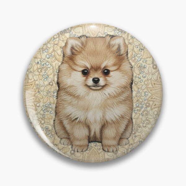 Item preview, Modern Pomeranian Stitch - Delicate Embroidery-Style Art designed and sold by Jchan24.