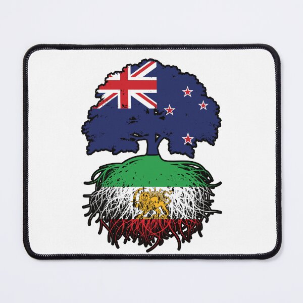 Item preview, New Zealand Grown, Iranian Roots – Lion and Sun Heritage Design designed and sold by FlagX.
