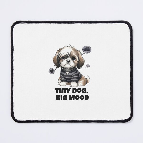 Item preview, Emo Shih Tzu – Tiny Dog, Big Mood designed and sold by CatgoDigital.