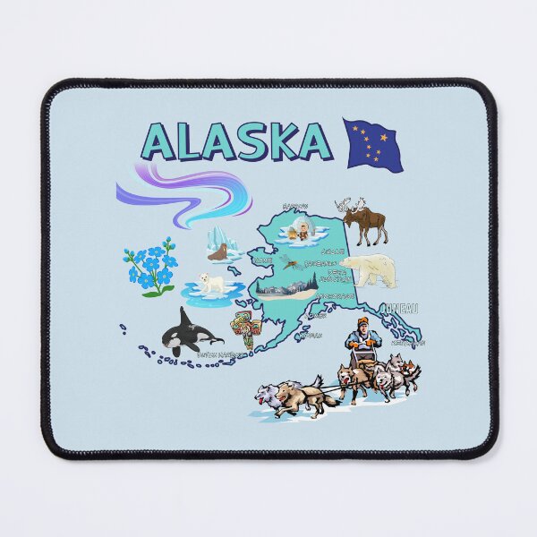 Item preview, Alaska State Map, The Last Frontier Symbols designed and sold by mashmosh.