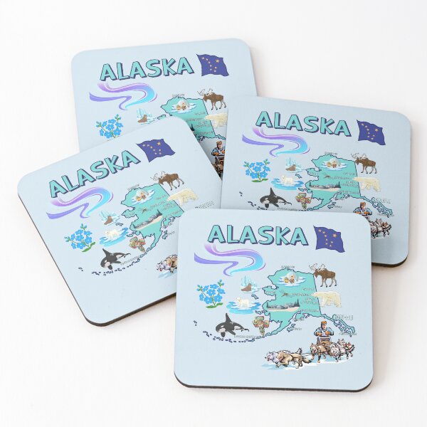 Item preview, Alaska State Map, The Last Frontier Symbols designed and sold by mashmosh.