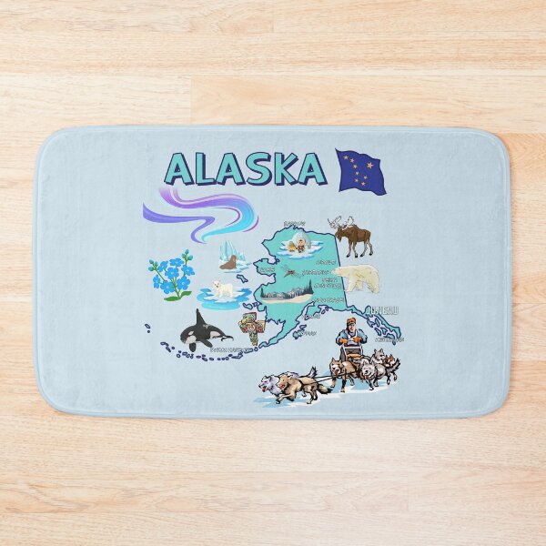 Item preview, Alaska State Map, The Last Frontier Symbols designed and sold by mashmosh.