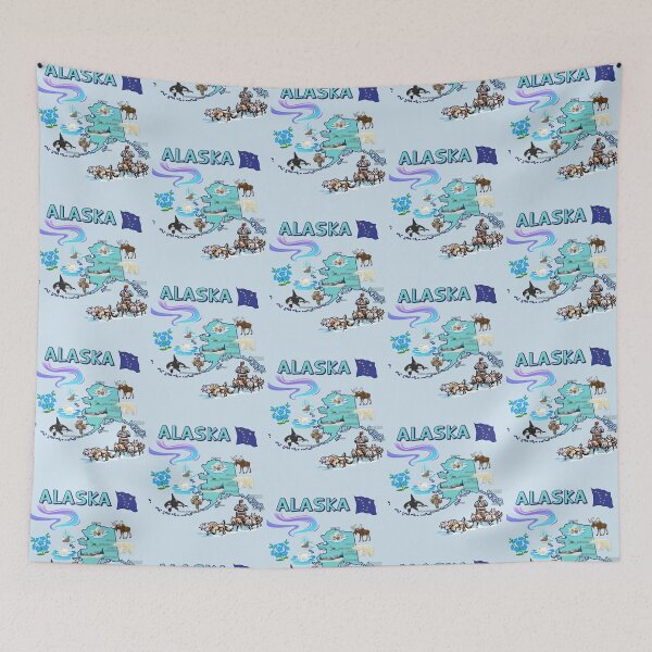 Item preview, Alaska State Map, The Last Frontier Symbols designed and sold by mashmosh.