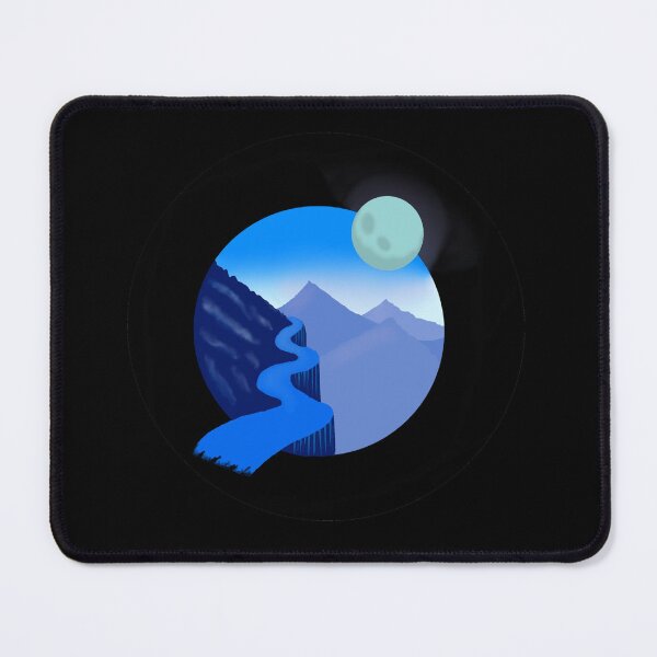 Item preview, Mountain scene with a blue moon designed and sold by L1221e92.