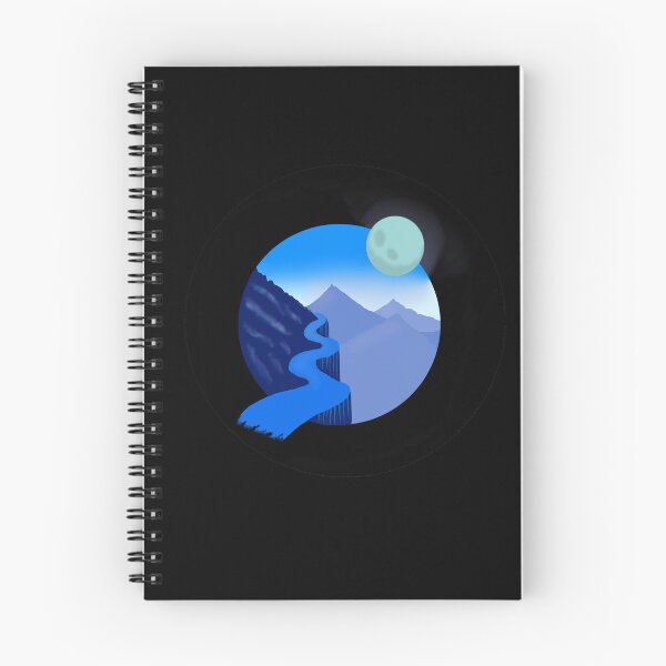 Item preview, Mountain scene with a blue moon  designed and sold by L1221e92.