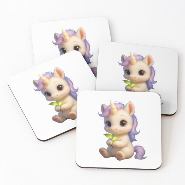 Item preview, Magical Baby Unicorn Holding Leaf – Fantasy Nursery Wall Art designed and sold by ParisFibre.