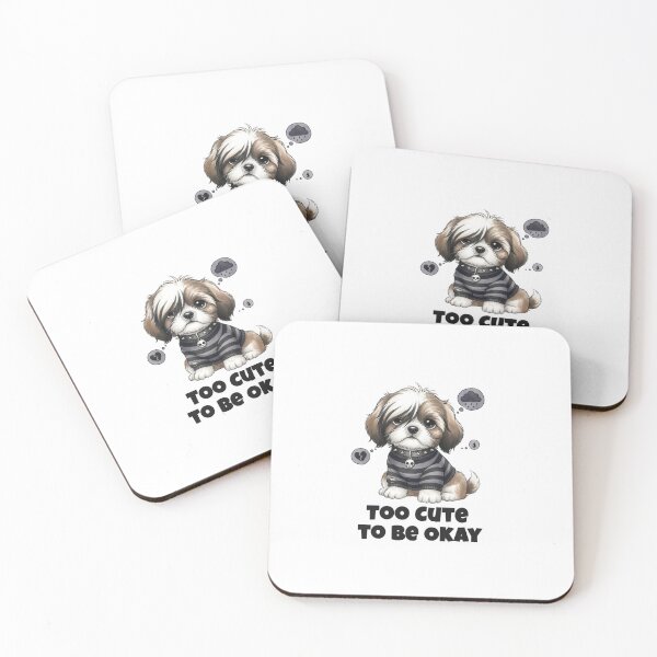 Item preview, Too Cute to Be OK – Emo Shih Tzu Cartoon designed and sold by CatgoDigital.