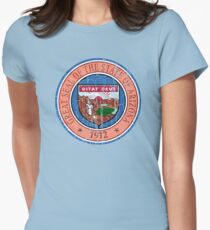 ARIZONA STATE SEAL - POPULAR DISTRESSED STATE DESIGN WITH ARIZONA STATE SEAL Women's Fitted T-Shirt