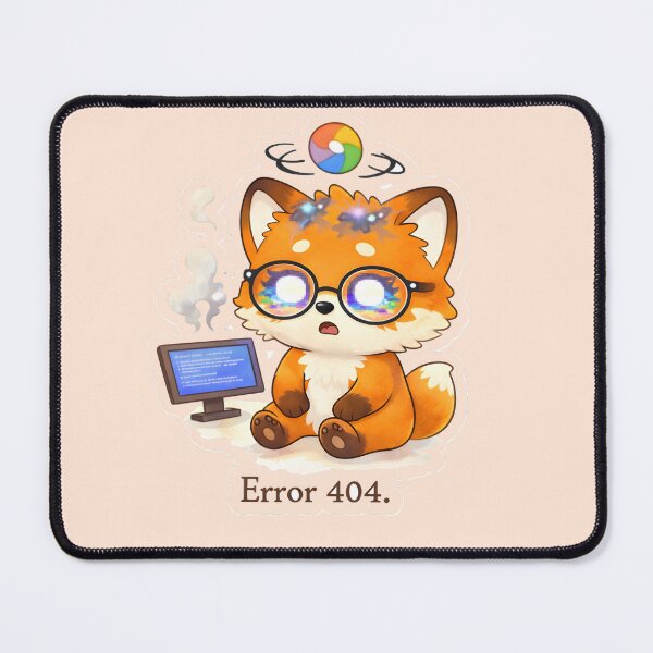 Item preview, Tech Humor– Error 404 Fox Brain Buffering designed and sold by Still Breathing Studio.