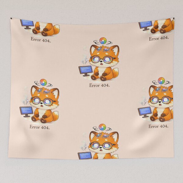 Item preview, Tech Humor– Error 404 Fox Brain Buffering designed and sold by Still Breathing Studio.