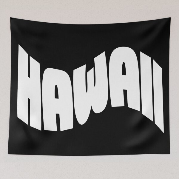 Item preview, Hawaii White Wave Font – Minimal White Wave Surf Design, Surfing, Beach designed and sold by QShore.