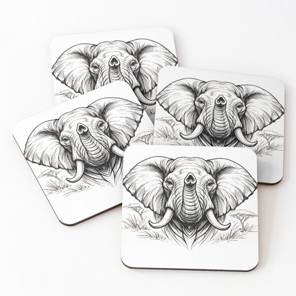 Item preview, Detailed Elephant T-Shirt - African Savanna Wildlife Art designed and sold by SavannaStrikes.