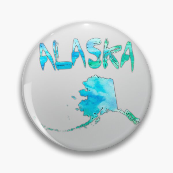 Item preview, Alaska State Map - Blue Watercolor Artistic Nature Design designed and sold by mashmosh.