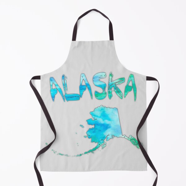 Item preview, Alaska State Map - Blue Watercolor Artistic Nature Design designed and sold by mashmosh.