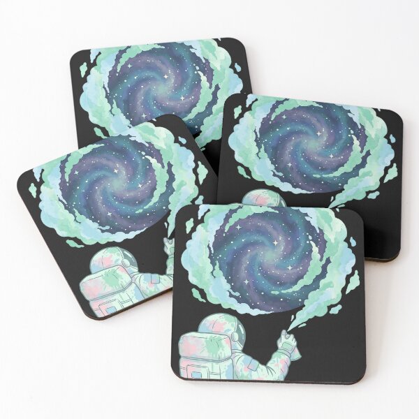 Item preview, Pastel Graffiti Astronaut: Spraying a Galaxy Portal (Watercolor Lo-fi Art) designed and sold by ColorTheoryLab.