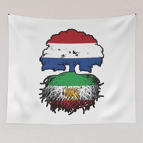 Item preview, Netherlands Grown, Iranian Roots – Lion and Sun Heritage Design designed and sold by FlagX.