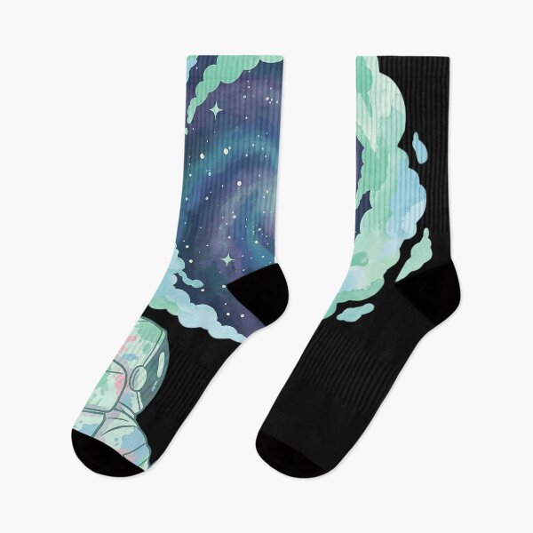 Item preview, Pastel Graffiti Astronaut: Spraying a Galaxy Portal (Watercolor Lo-fi Art) designed and sold by ColorTheoryLab.