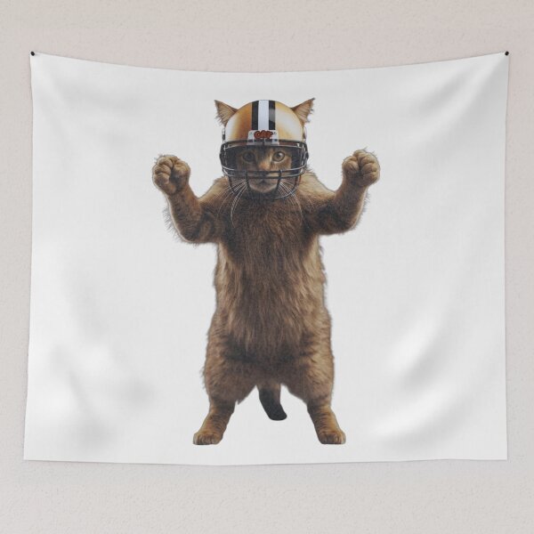 Item preview, Funny Football Cat – Tough Kitten in Helmet – Sports Fan Art designed and sold by RDproject.
