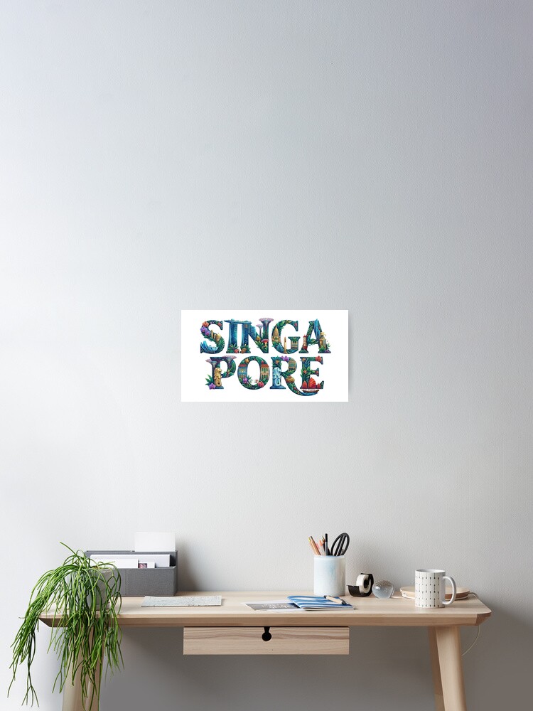 Thumbnail 2 of 3, Poster, SINGAPORE designed and sold by likbatonboot.