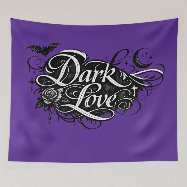 Item preview, Dark Love – Gothic Romantic Script designed and sold by Mouraludia.