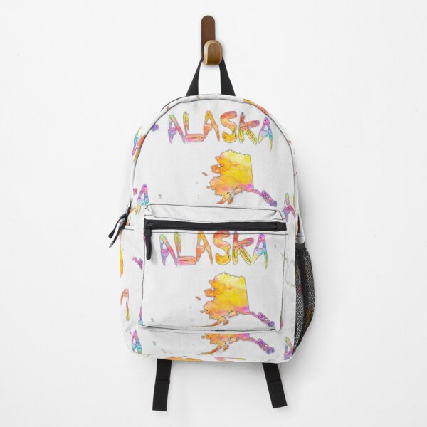 Item preview, Vibrant Alaska Watercolor State Map Art designed and sold by mashmosh.