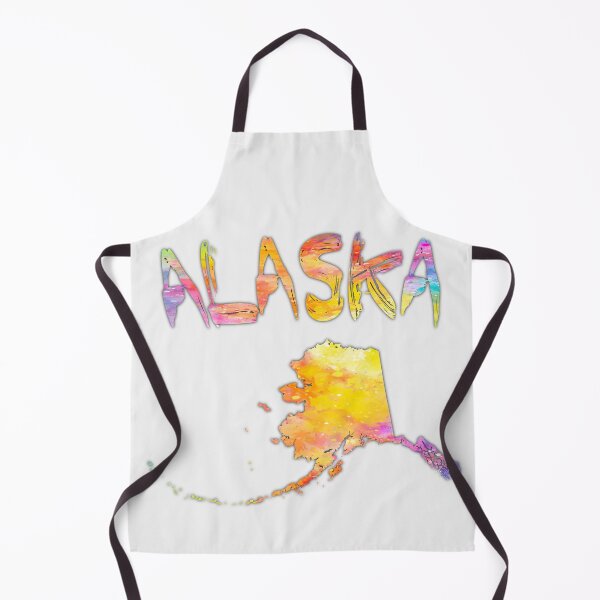 Item preview, Vibrant Alaska Watercolor State Map Art designed and sold by mashmosh.
