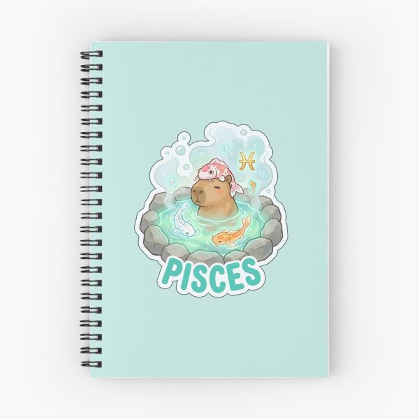 Item preview, Zodiac Capybara Pisces – Dreamy Water Sign Onsen Cute Zodiac Sticker designed and sold by Nuist25.