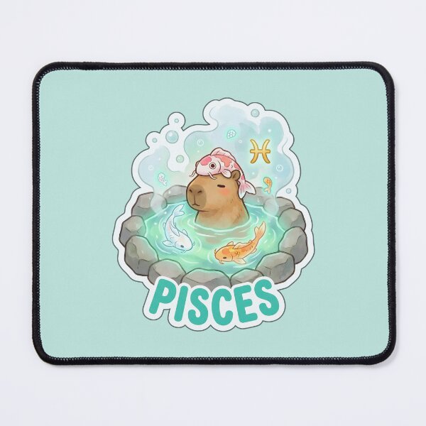 Item preview, Zodiac Capybara Pisces – Dreamy Water Sign Onsen Cute Zodiac Sticker designed and sold by Nuist25.