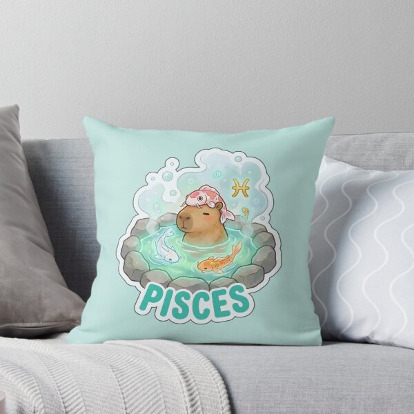 Item preview, Zodiac Capybara Pisces – Dreamy Water Sign Onsen Cute Zodiac Sticker designed and sold by Nuist25.