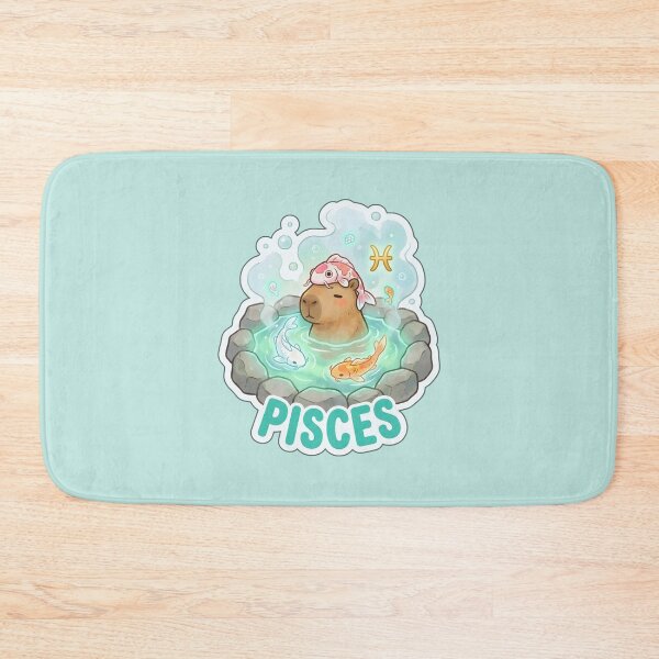 Item preview, Zodiac Capybara Pisces – Dreamy Water Sign Onsen Cute Zodiac Sticker designed and sold by Nuist25.