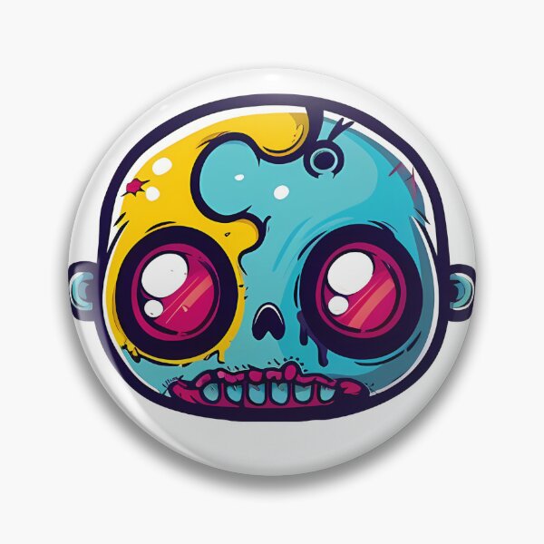 Item preview, Creepy Cute Melting Skull Baby Head - Colorful Kawaii Horror Cartoon Art Print designed and sold by DesignArtist.ia.