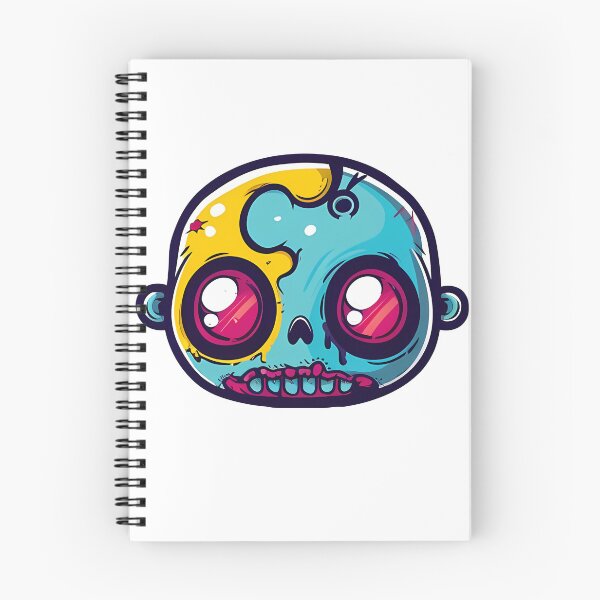 Item preview, Creepy Cute Melting Skull Baby Head - Colorful Kawaii Horror Cartoon Art Print designed and sold by DesignArtist.ia.