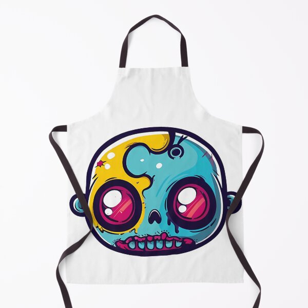 Item preview, Creepy Cute Melting Skull Baby Head - Colorful Kawaii Horror Cartoon Art Print designed and sold by DesignArtist.ia.
