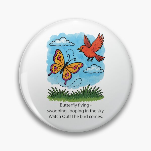 Item preview, Butterfly and Bird Haiku designed and sold by Creative-Curios.