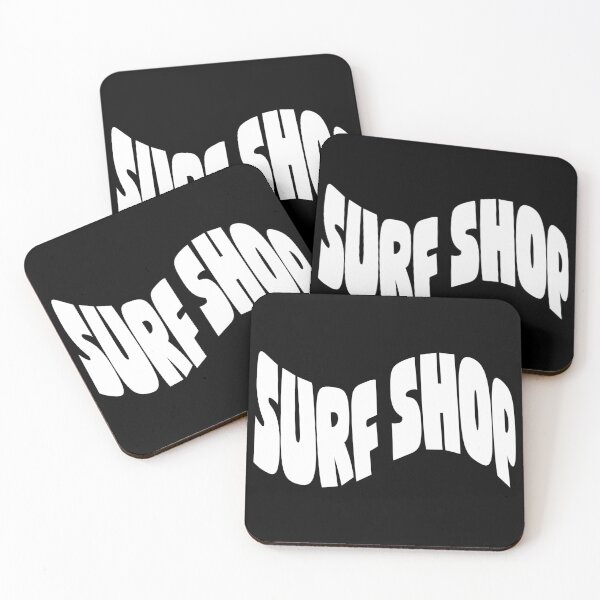 Item preview, Surf Shop White Wave Font – Minimal White Wave Surf Design designed and sold by QShore.