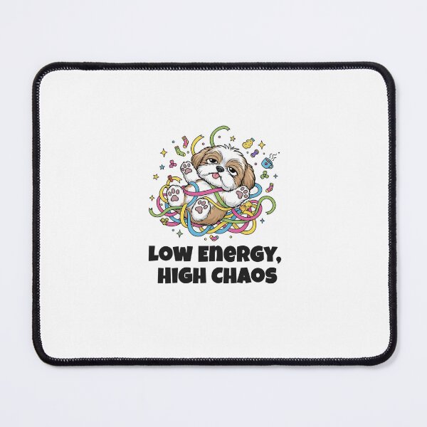 Item preview, Low Energy, High Chaos – Tired Shih Tzu Cartoon designed and sold by CatgoDigital.