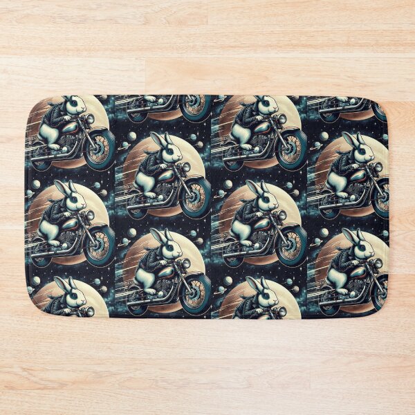 Item preview, Space Bunny Rider – Cosmic Motorcycle Adventure designed and sold by Dogandesighn.