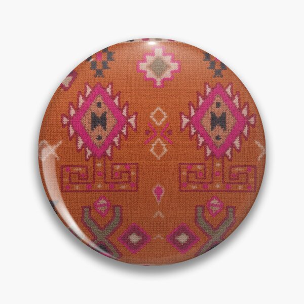 Item preview, Moroccan Berber Geometric Pattern In Warm Earth Tones designed and sold by SpaceBazaar.