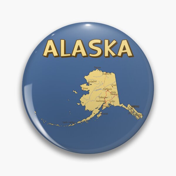Item preview, Alaska Adventure, Vintage Style Map & Cities Guide designed and sold by mashmosh.