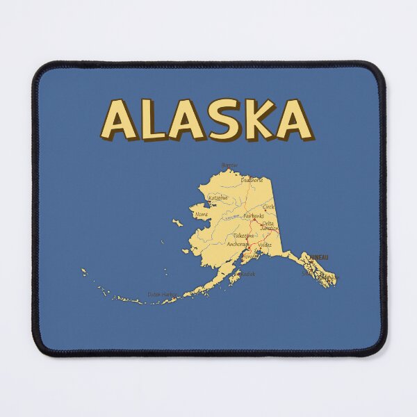 Item preview, Alaska Adventure, Vintage Style Map & Cities Guide designed and sold by mashmosh.
