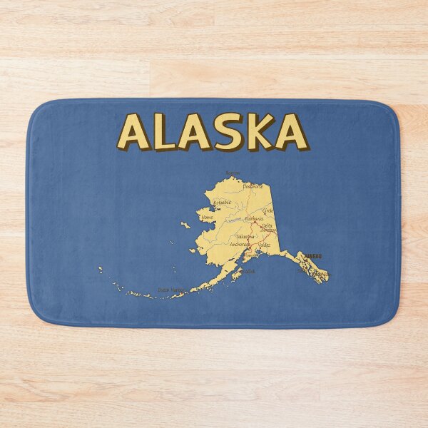 Item preview, Alaska Adventure, Vintage Style Map & Cities Guide designed and sold by mashmosh.