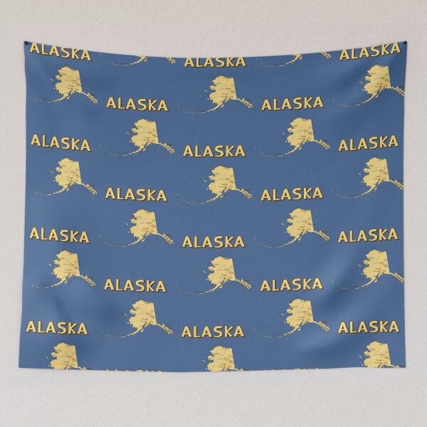 Item preview, Alaska Adventure, Vintage Style Map & Cities Guide designed and sold by mashmosh.