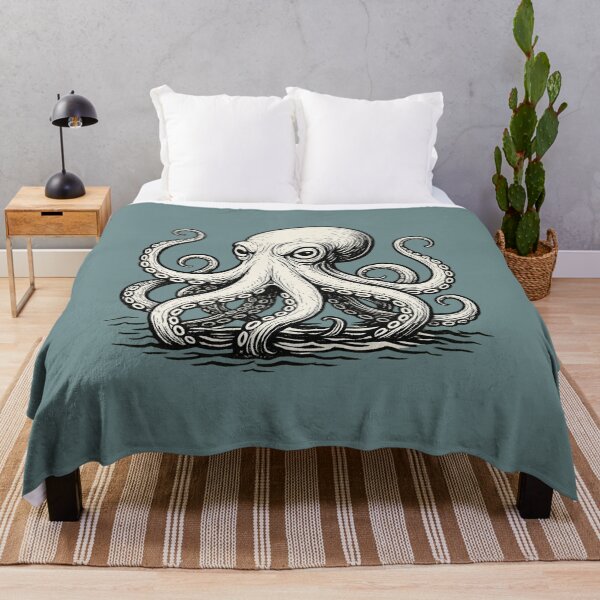 Item preview, Expressive Octopus in Japanese Contour Style designed and sold by SilentPowerArt.