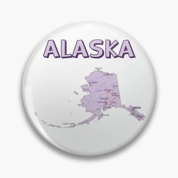 Item preview, Minimalist Alaska Map Art designed and sold by mashmosh.
