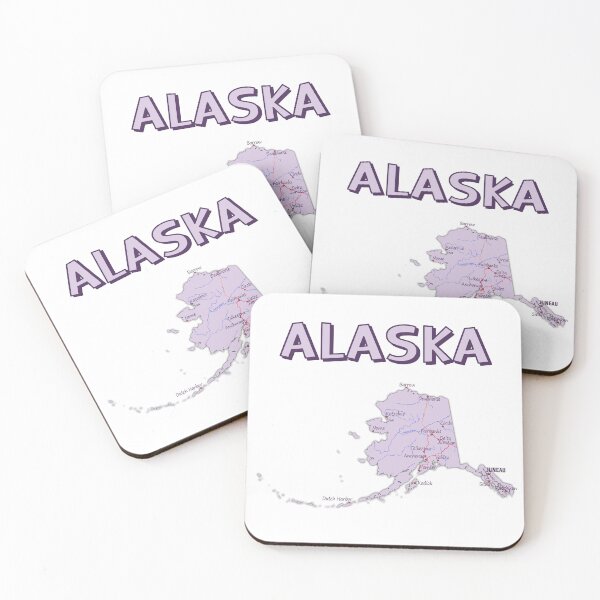 Item preview, Minimalist Alaska Map Art designed and sold by mashmosh.