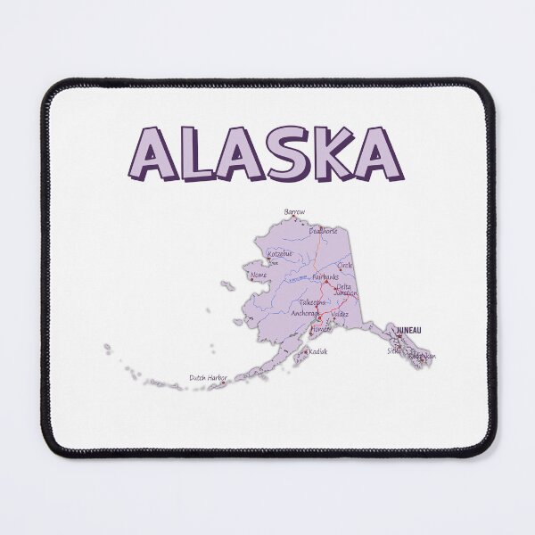 Item preview, Minimalist Alaska Map Art designed and sold by mashmosh.