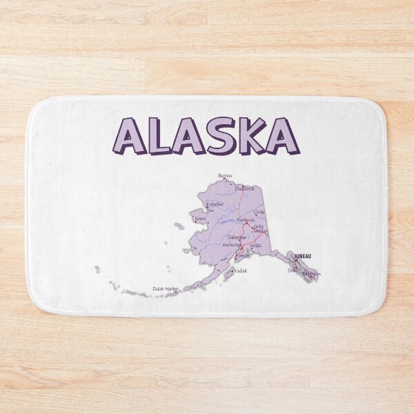 Item preview, Minimalist Alaska Map Art designed and sold by mashmosh.