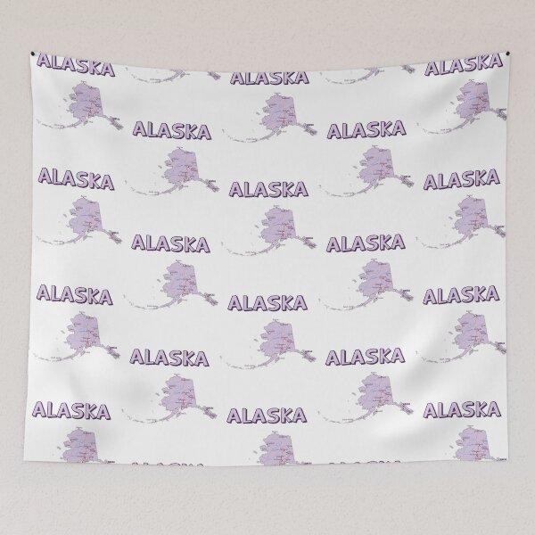 Item preview, Minimalist Alaska Map Art designed and sold by mashmosh.