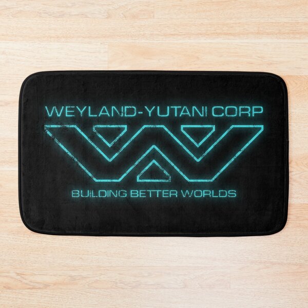 Item preview, Alien Weyland Yutani Corp Teal Neon Logo Distressed designed and sold by Power Up Prints.